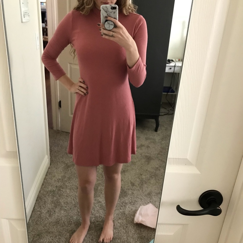 Mock neck dress
